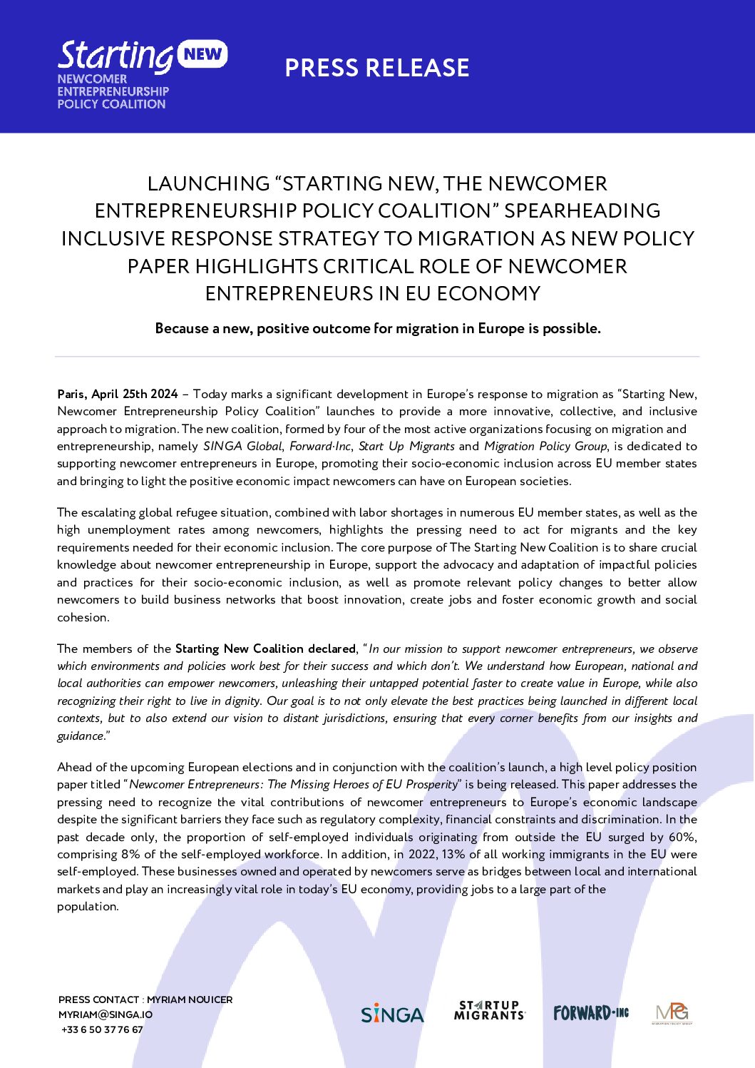 Copie de Press Release template_Starting New