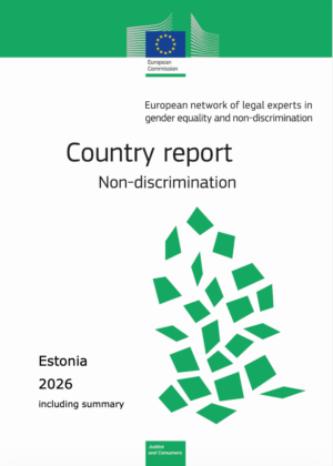 Cover of the 2026 ELN non-discrimination report for Estonia.